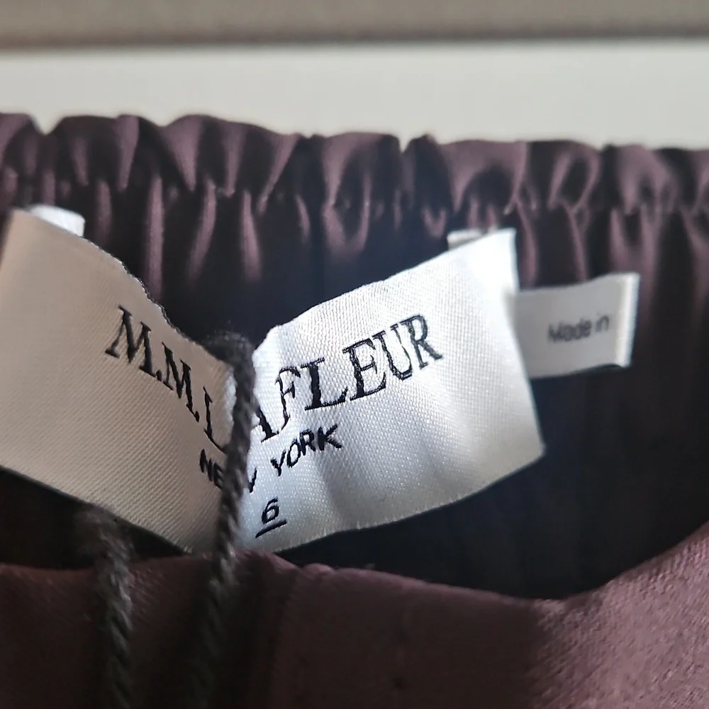 NWT MM Lafleur Colby Pants OrigamiTech Size 6 In Acai - Picture 3 of 6
